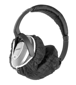 Large Black Stretchable Headphone Covers
