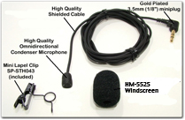 Lavalier Microphone with Windscreen